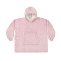 Blush Pink - Front - Brand Lab Childrens-Kids Glow In The Dark Oversized Hoodie Blanket