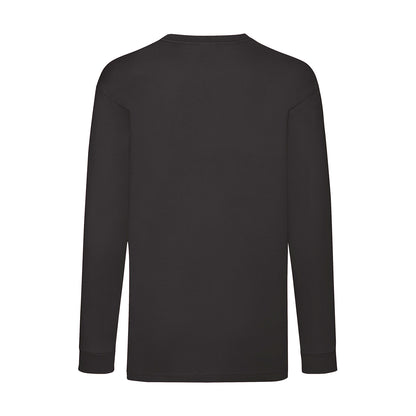 Dark Heather - Back - Fruit of the Loom Childrens-Kids Value Long-Sleeved T-Shirt