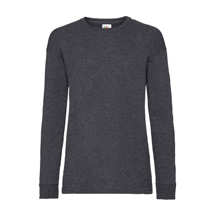 Dark Heather - Front - Fruit of the Loom Childrens-Kids Value Long-Sleeved T-Shirt