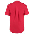 Red - Back - Kustom Kit Mens Oxford Short-Sleeved Formal Shirt