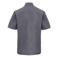 Steel - Back - Premier Mens Short-Sleeved Chef Jacket