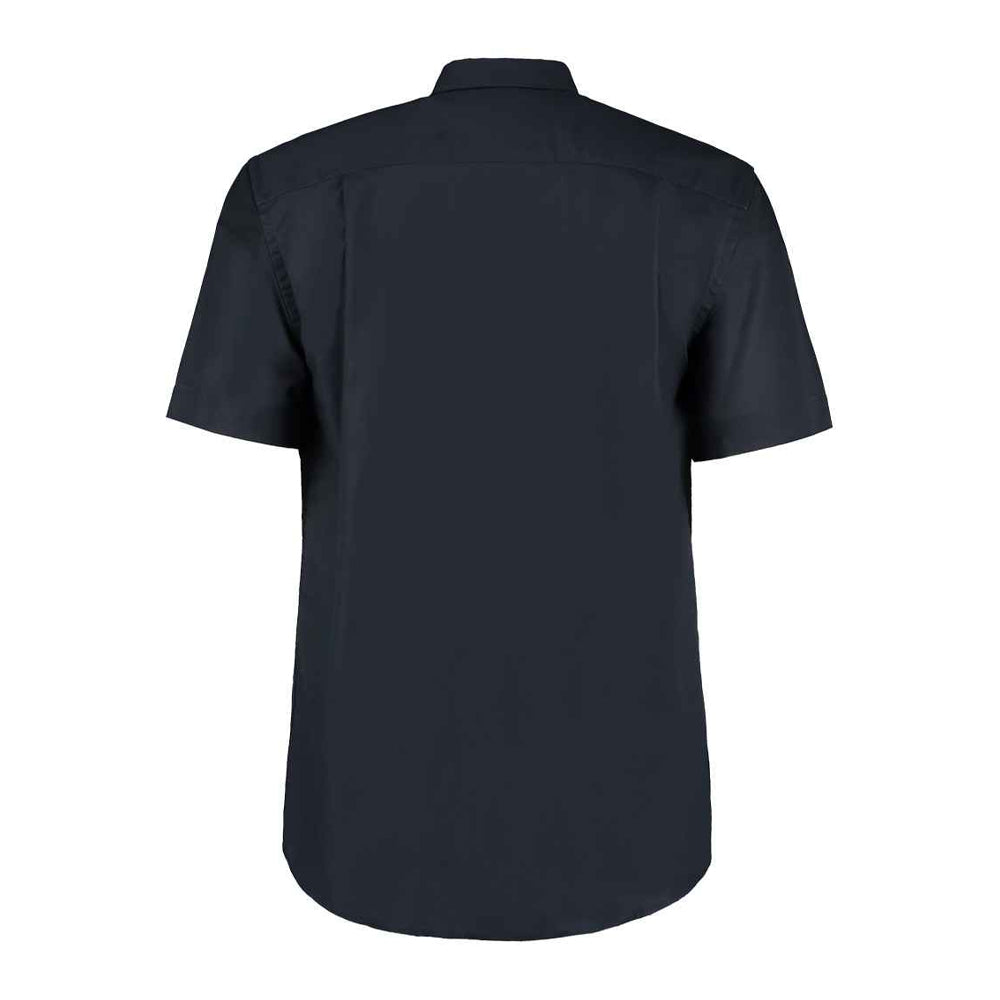 French Navy - Back - Kustom Kit Mens Workwear Oxford Classic Short-Sleeved Shirt