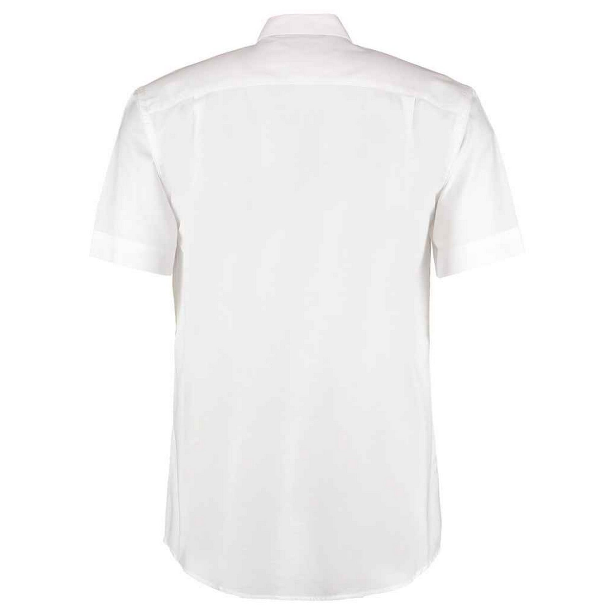 White - Back - Kustom Kit Mens Workwear Oxford Classic Short-Sleeved Shirt