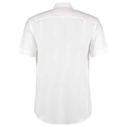 White - Back - Kustom Kit Mens Workwear Oxford Classic Short-Sleeved Shirt