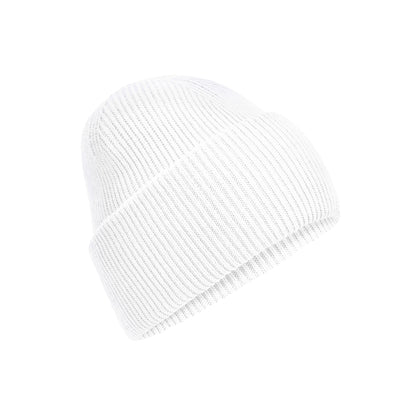 White - Front - Beechfield Unisex Adult Classic Deep Cuffed Beanie