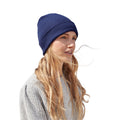 Oxford Navy - Back - Beechfield Unisex Adult Organic Cotton Fine Knit Beanie