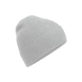 Light Grey - Front - Beechfield Unisex Adult Organic Cotton Fine Knit Beanie