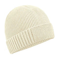 Sand - Front - Beechfield Unisex Adult Organic Cotton Engineered Patch Beanie