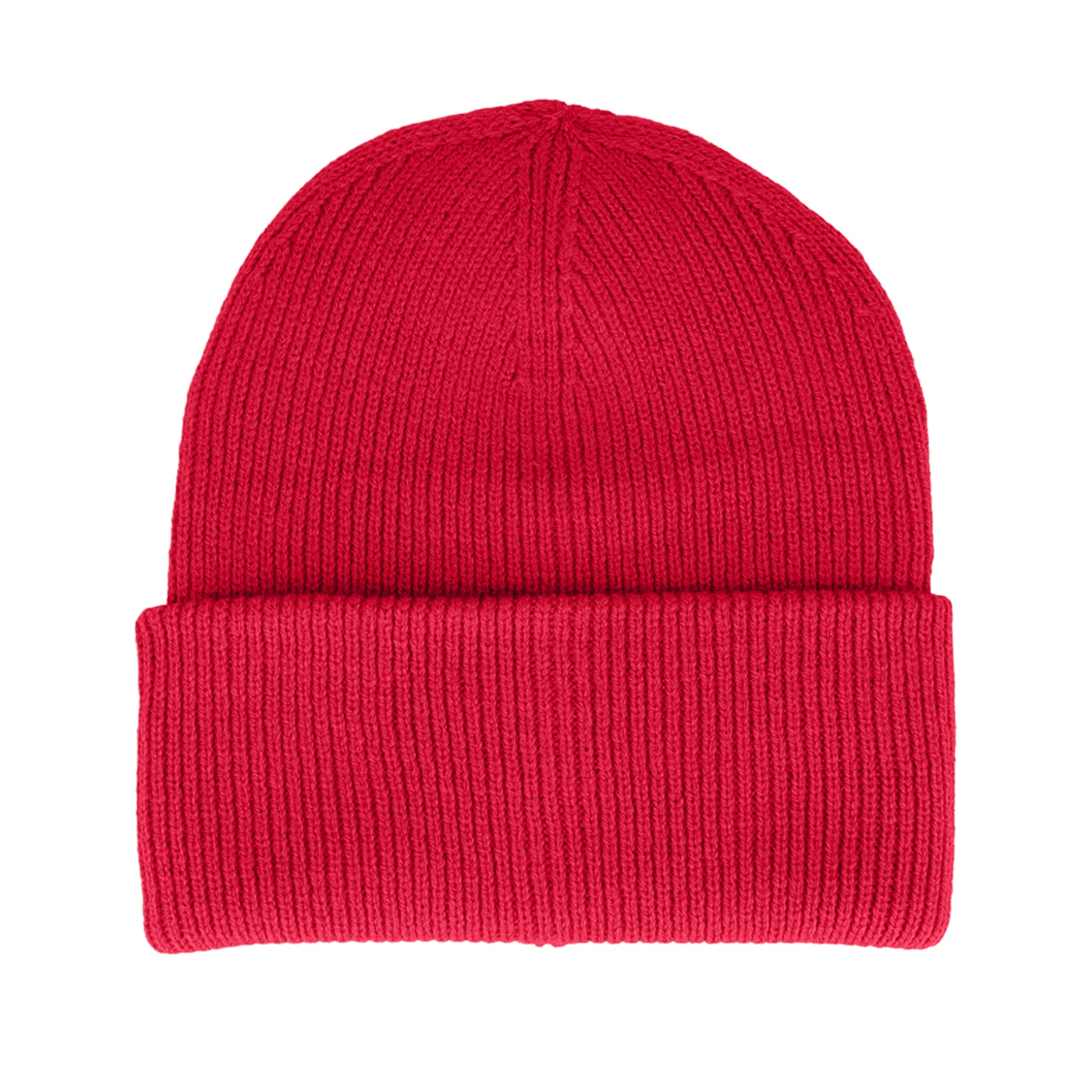 Classic Red - Back - Beechfield Unisex Adult Classic Deep Cuffed Beanie