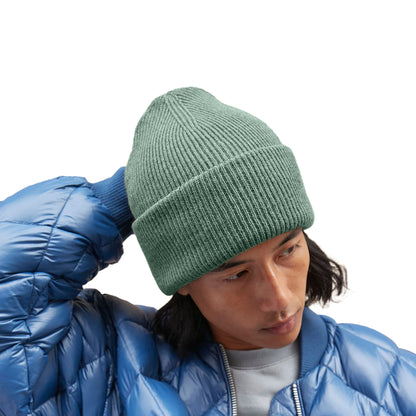 Dusty Green - Side - Beechfield Unisex Adult Classic Deep Cuffed Beanie