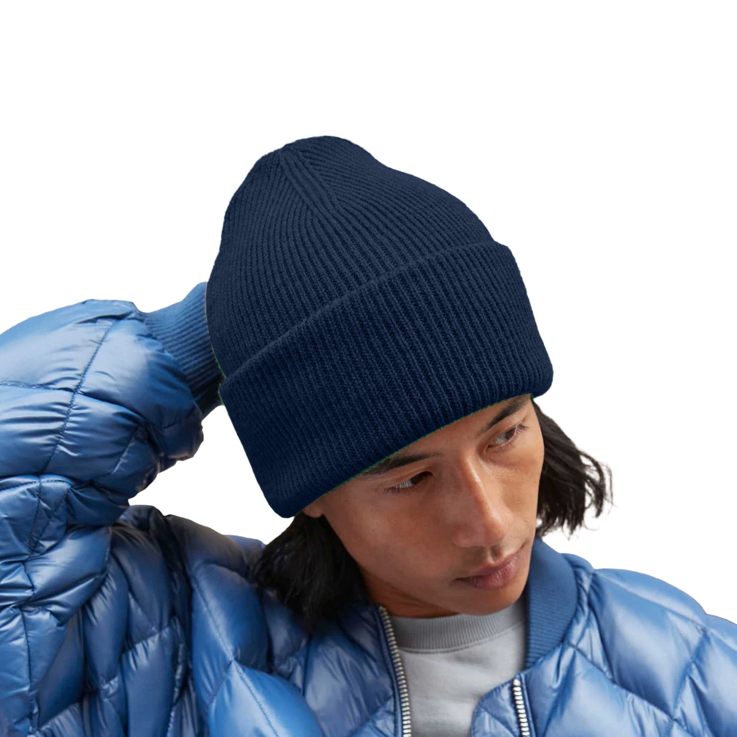 French Navy - Back - Beechfield Unisex Adult Classic Deep Cuffed Beanie