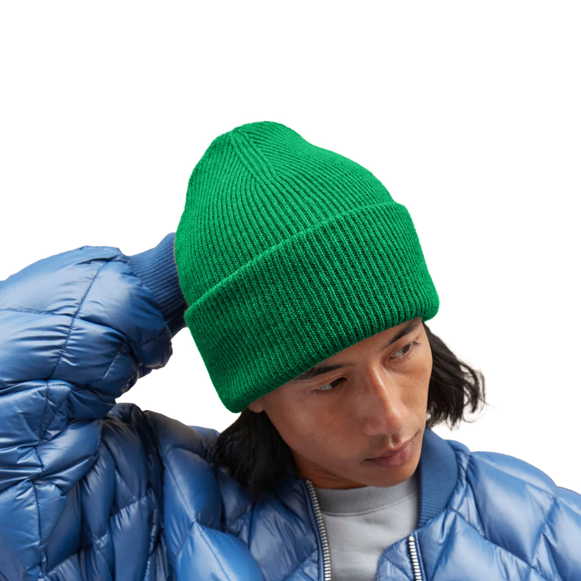 Kelly Green - Side - Beechfield Unisex Adult Classic Deep Cuffed Beanie