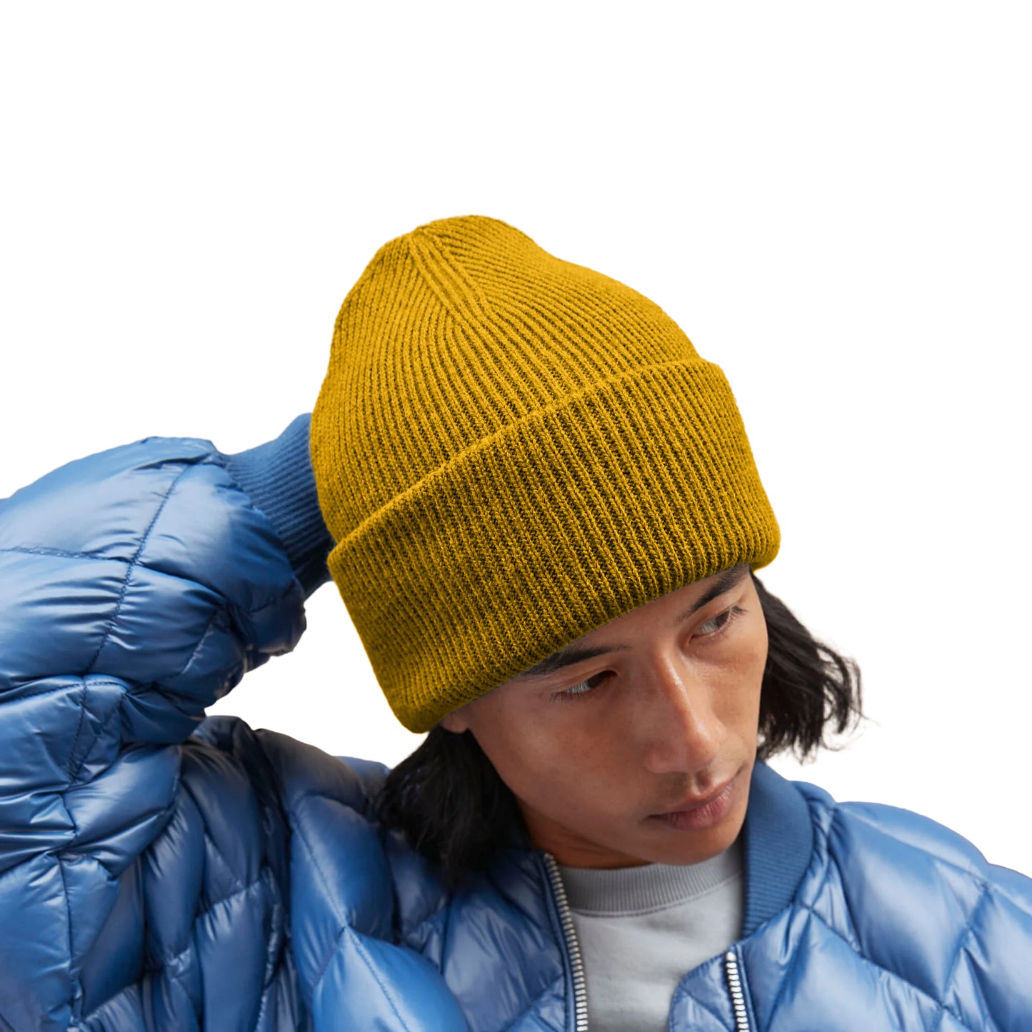 Mustard - Side - Beechfield Unisex Adult Classic Deep Cuffed Beanie