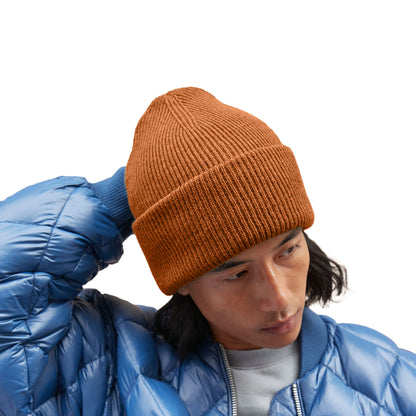 Pumpkin Orange - Side - Beechfield Unisex Adult Classic Deep Cuffed Beanie