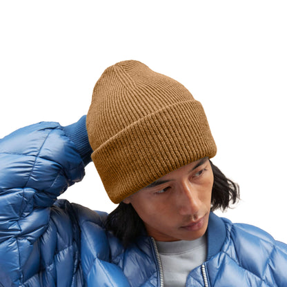 Biscuit - Side - Beechfield Unisex Adult Classic Deep Cuffed Beanie