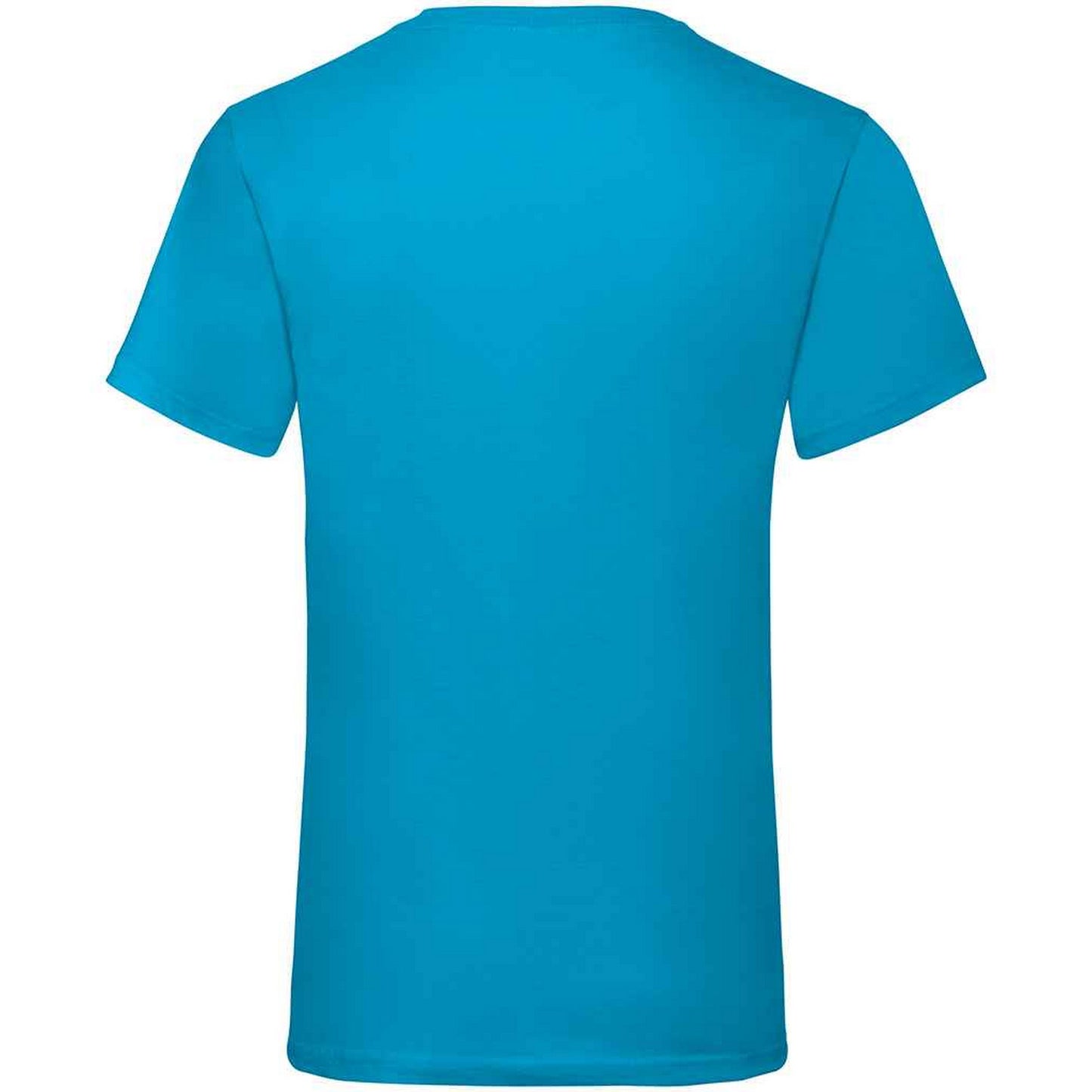 Azure - Back - Fruit Of The Loom Mens Value V Neck T-Shirt