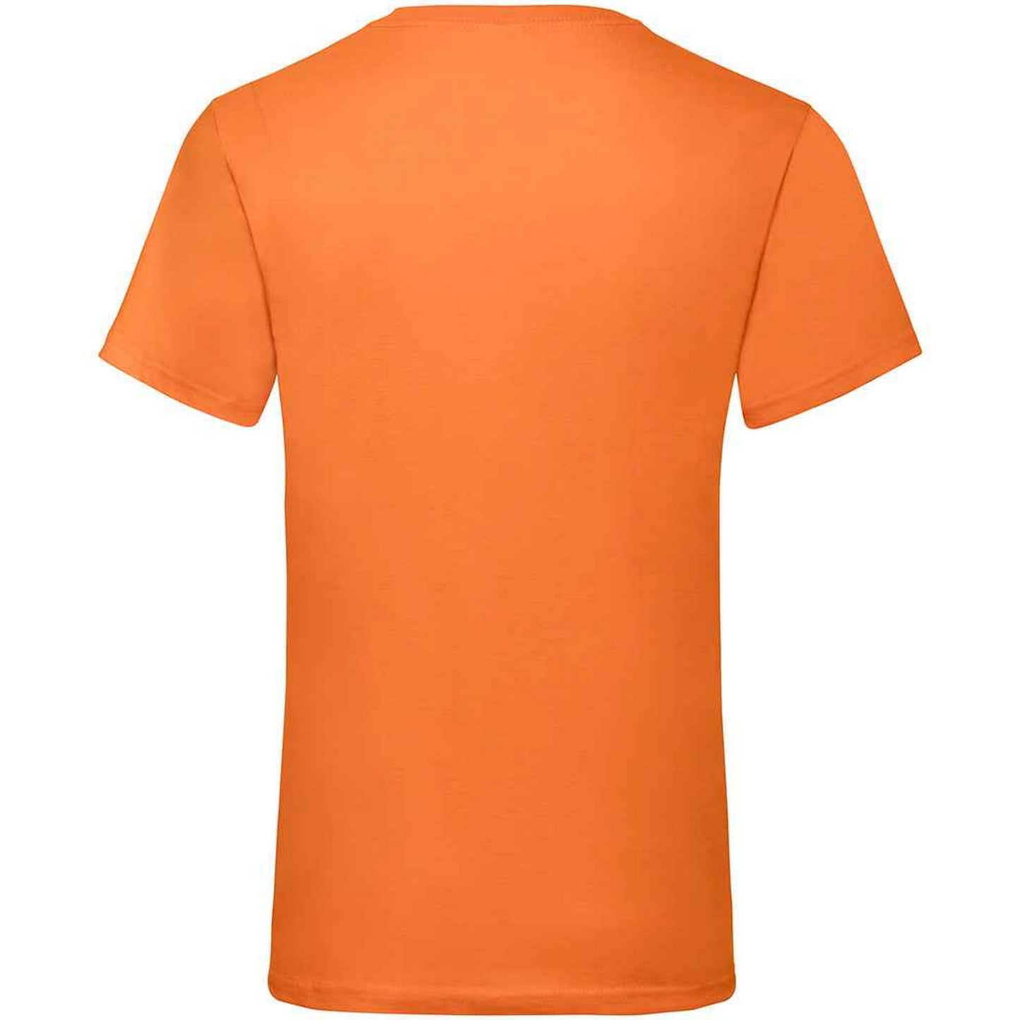 Orange - Back - Fruit Of The Loom Mens Value V Neck T-Shirt