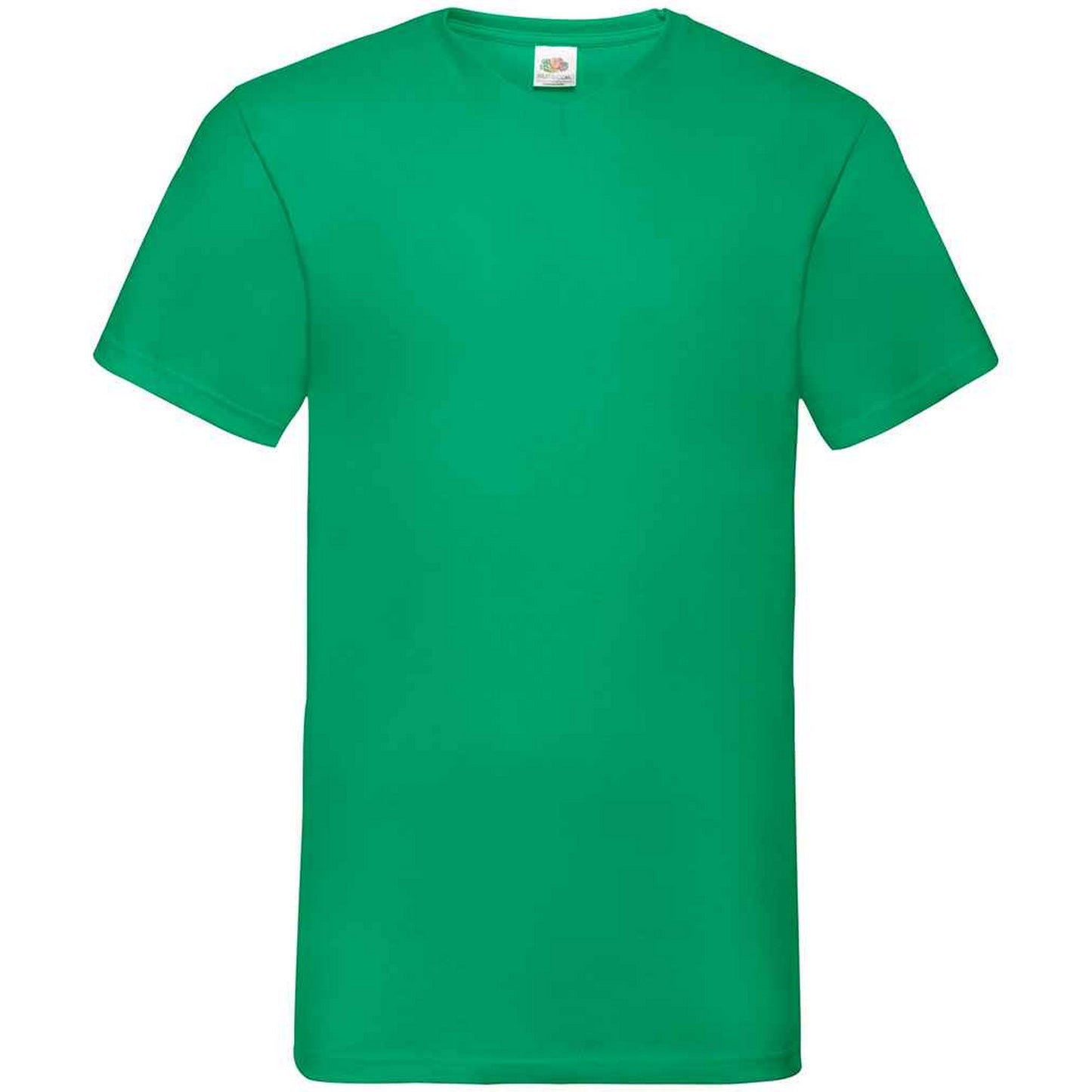 Kelly Green - Front - Fruit Of The Loom Mens Value V Neck T-Shirt