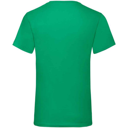 Kelly Green - Back - Fruit Of The Loom Mens Value V Neck T-Shirt