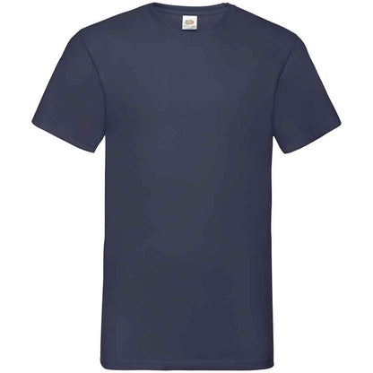 Deep Navy - Front - Fruit Of The Loom Mens Value V Neck T-Shirt