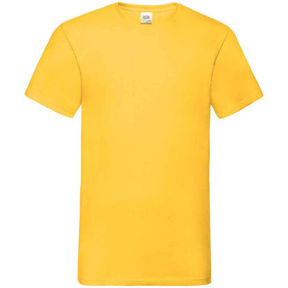 Sunflower - Front - Fruit Of The Loom Mens Value V Neck T-Shirt
