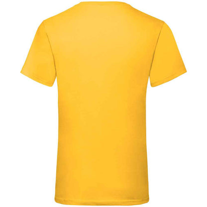 Sunflower - Back - Fruit Of The Loom Mens Value V Neck T-Shirt