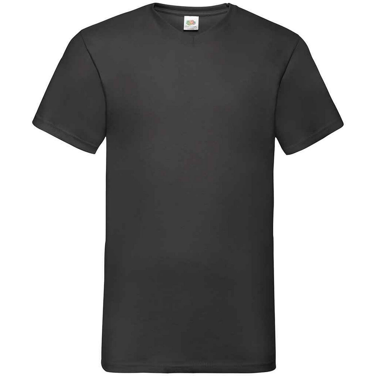 Black - Front - Fruit Of The Loom Mens Value V Neck T-Shirt