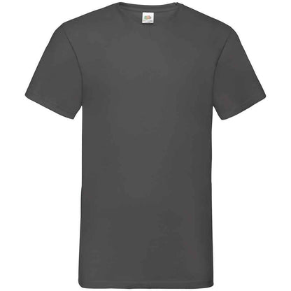 Light Graphite - Front - Fruit Of The Loom Mens Value V Neck T-Shirt