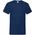 Navy - Front - Fruit of the Loom Mens Value V Neck T-Shirt