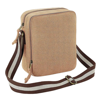 Sahara - Front - Quadra Vintage Canvas Mini Crossbody Bag