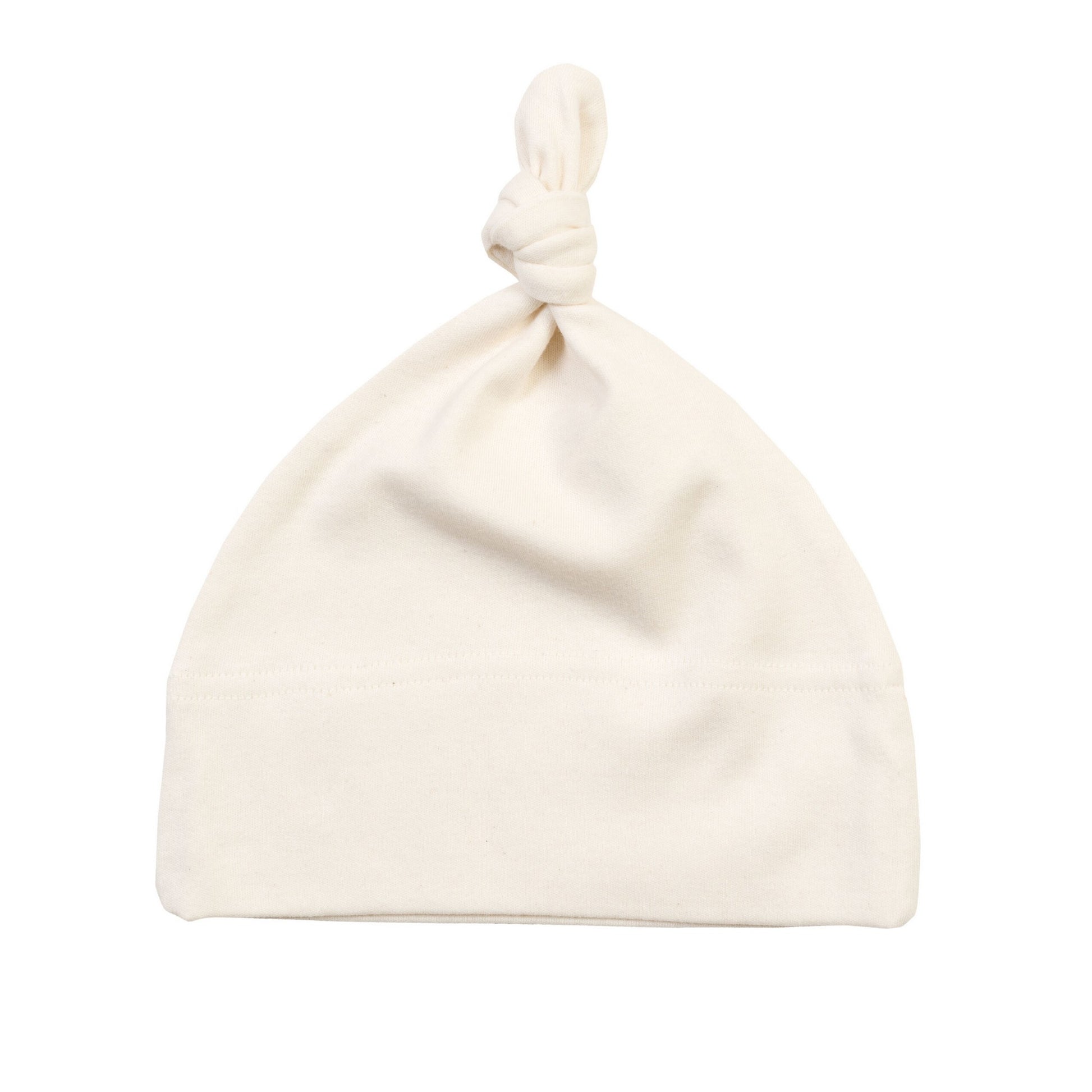 Organic Natural - Front - Babybugz Baby Knotted Hat