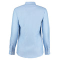 Light Blue - Back - Kustom Kit Womens-Ladies Oxford Tailored Long-Sleeved Shirt