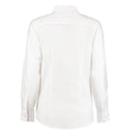 White - Back - Kustom Kit Womens-Ladies Oxford Tailored Long-Sleeved Shirt