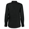Black - Back - Kustom Kit Womens-Ladies Oxford Tailored Long-Sleeved Shirt