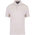 Cream Heather - Front - Native Spirit Unisex Adult Recycled Polo Shirt