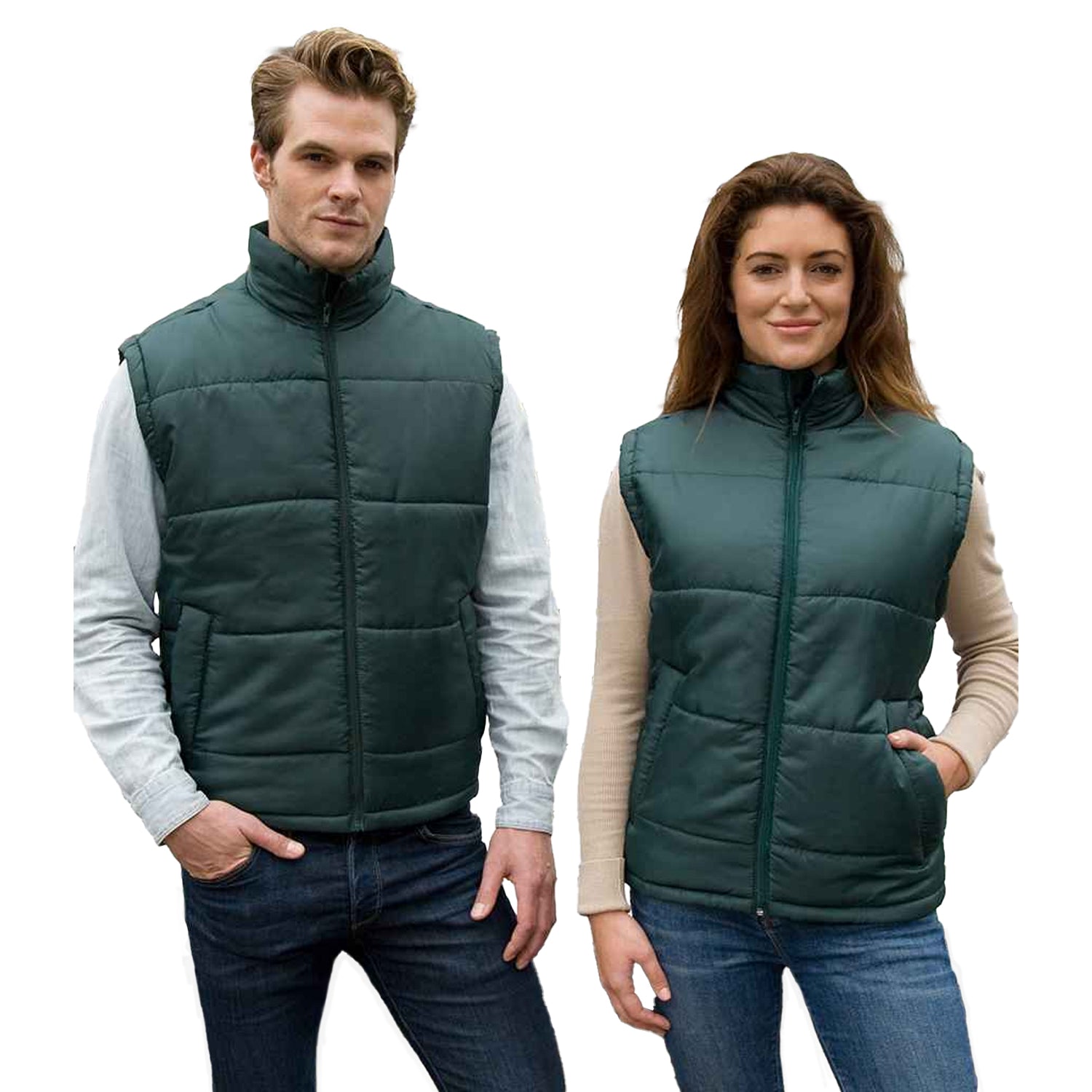 Bottle Green - Back - Result Core Unisex Adult Padded Body Warmer