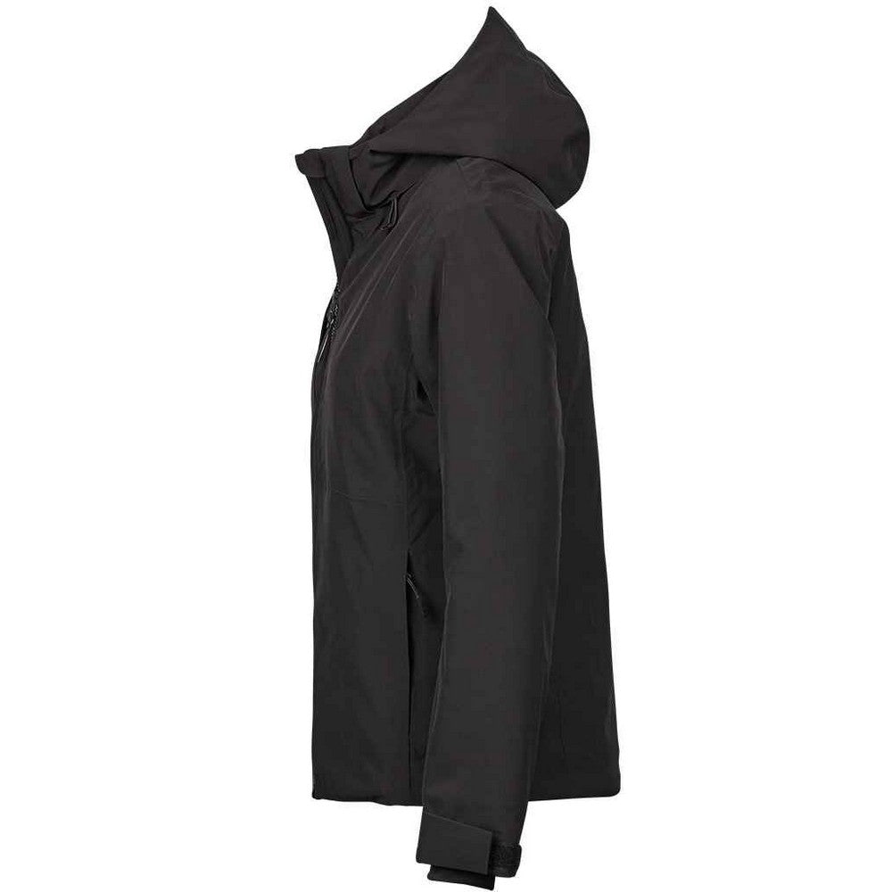 Black - Side - Tee Jays Womens-Ladies Waterproof Jacket
