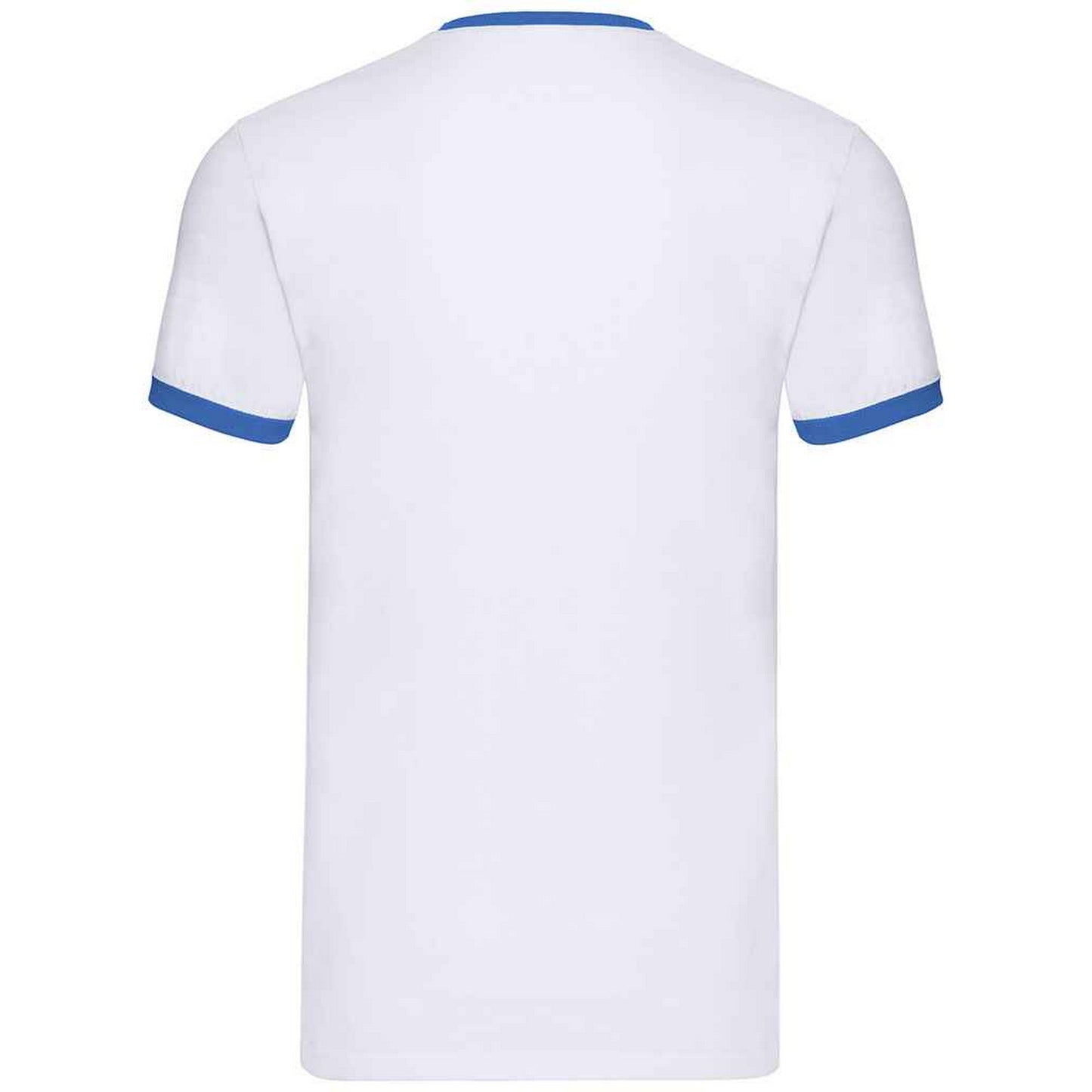 White-Royal Blue - Back - Fruit of the Loom Mens Ringer Contrast T-Shirt