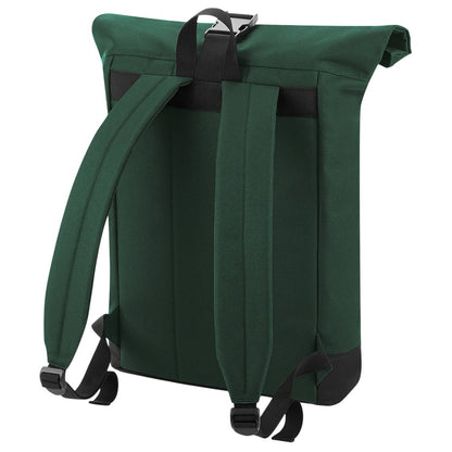 Bottle Green - Back - Bagbase Roll Top Backpack