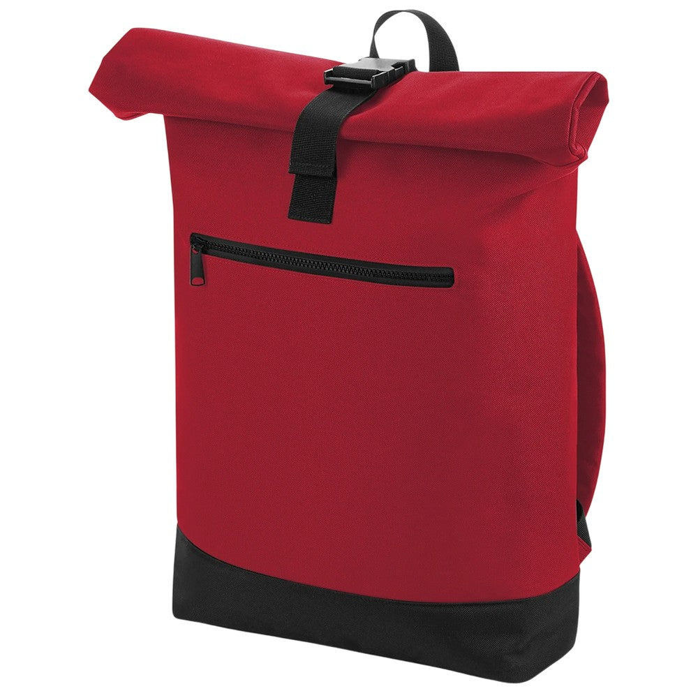 Classic Red - Front - Bagbase Roll Top Backpack