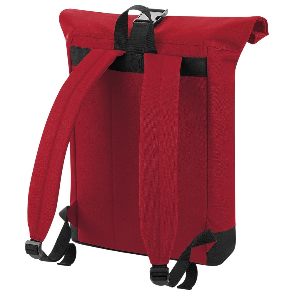 Classic Red - Back - Bagbase Roll Top Backpack
