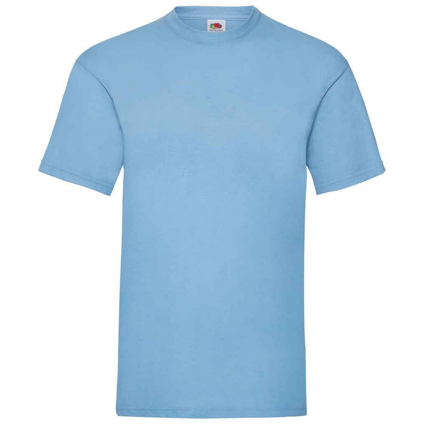Sky - Front - Fruit Of The Loom Mens Valueweight T-Shirt