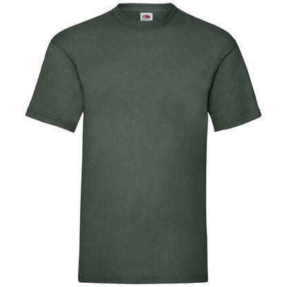 Bottle Green - Front - Fruit Of The Loom Mens Valueweight T-Shirt