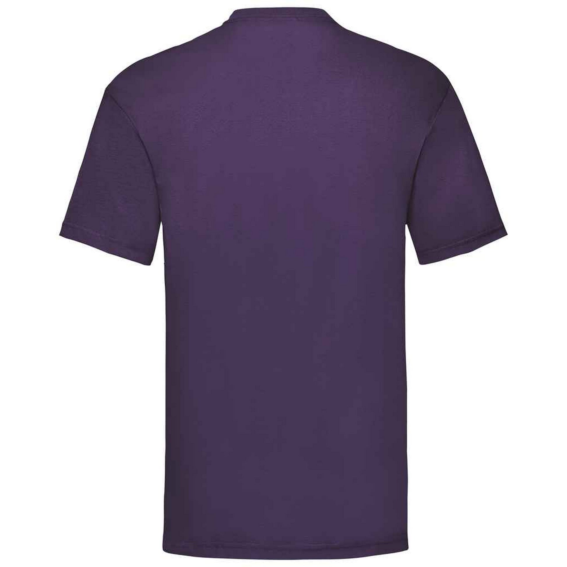 Purple - Back - Fruit Of The Loom Mens Valueweight T-Shirt