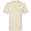 Natural - Front - Fruit of the Loom Mens Valueweight T-Shirt