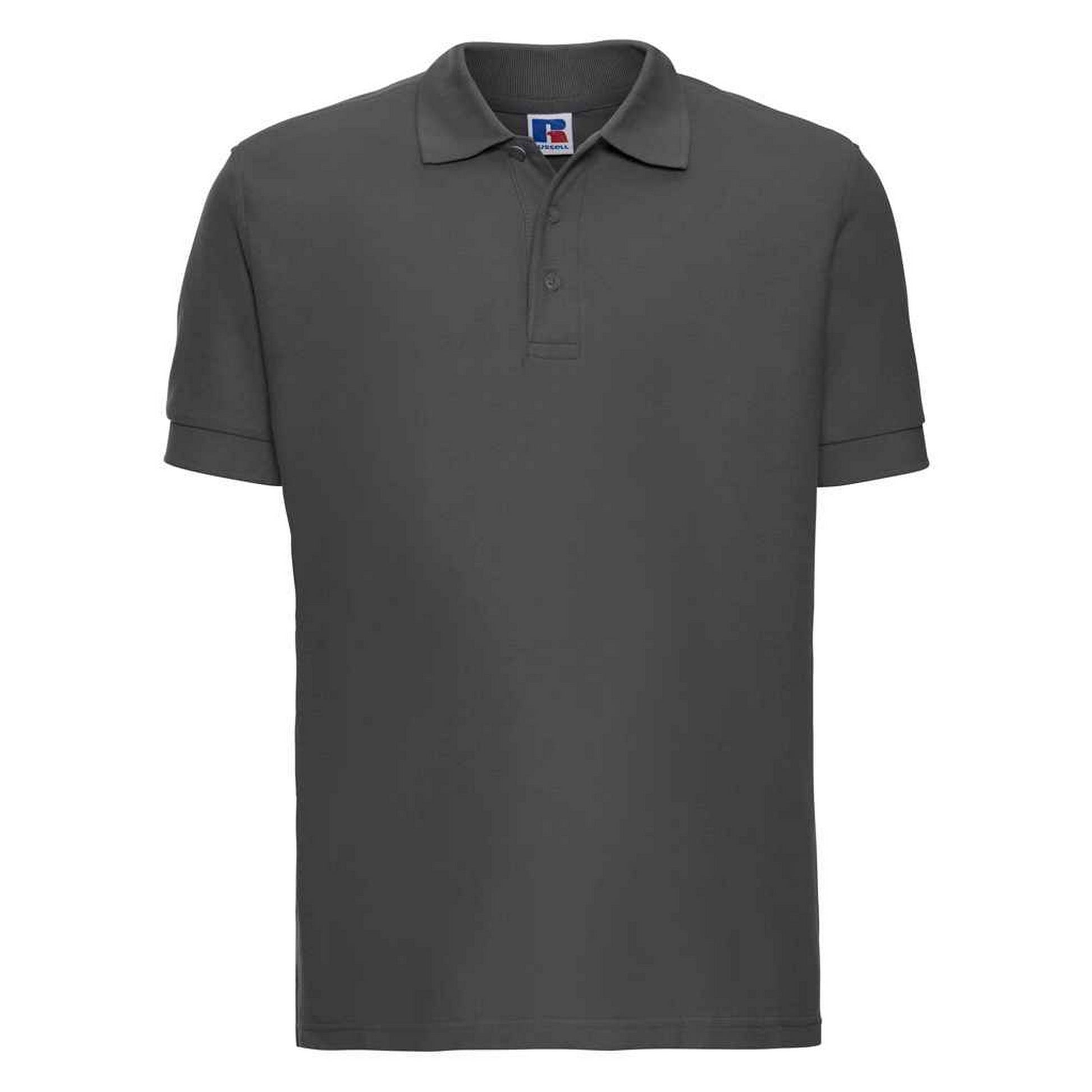 Titanium - Front - Russell Mens Ultimate Cotton Pique Polo Shirt