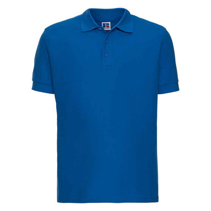 Azure - Front - Russell Mens Ultimate Cotton Pique Polo Shirt
