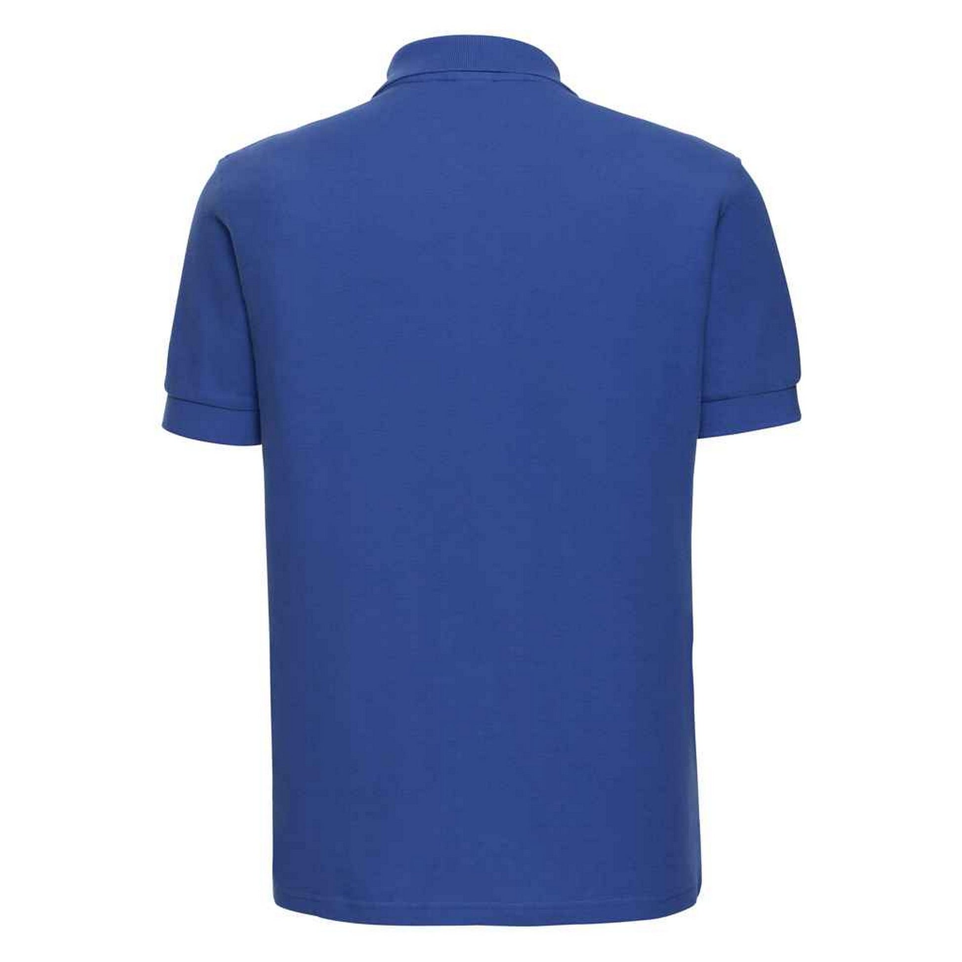 Bright Royal Blue - Back - Russell Mens Ultimate Cotton Pique Polo Shirt