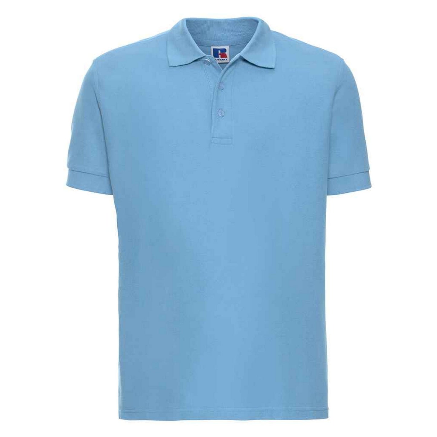 Sky Blue - Front - Russell Mens Ultimate Cotton Pique Polo Shirt