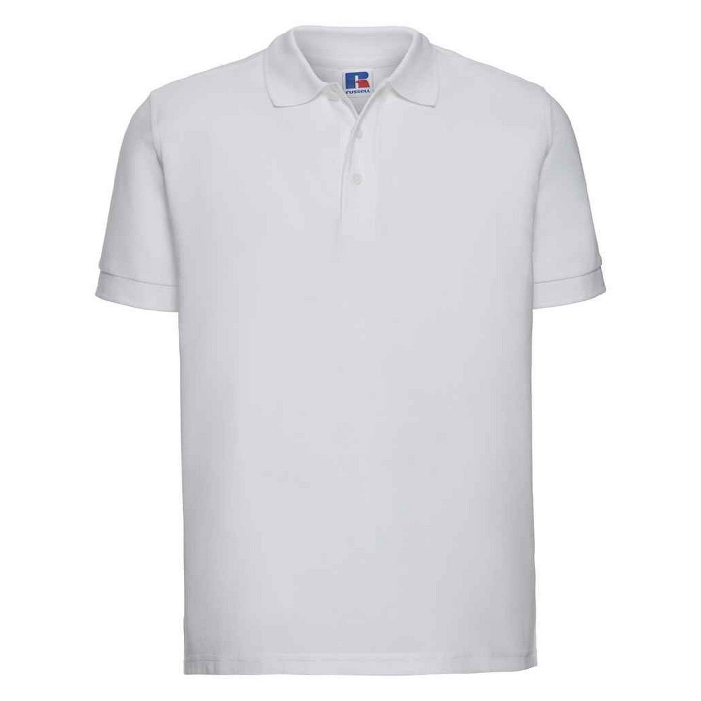 White - Front - Russell Mens Ultimate Cotton Pique Polo Shirt
